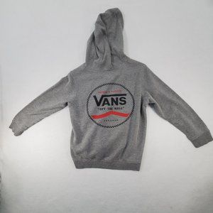 Vans Off The Wall Boys Hoodie Gray Medium Kangaroo